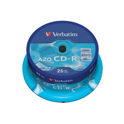 Verbatim CD Disk 700 MB, 80min, 52x, Crystal 25kom Slike