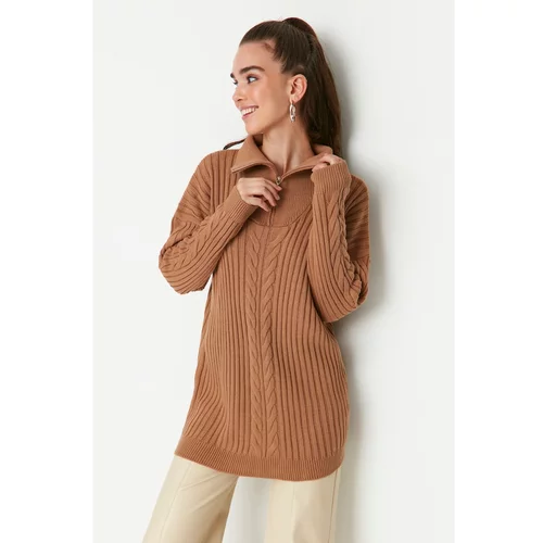 Trendyol Camel Thessaloniki Knitted Knitwear Sweater