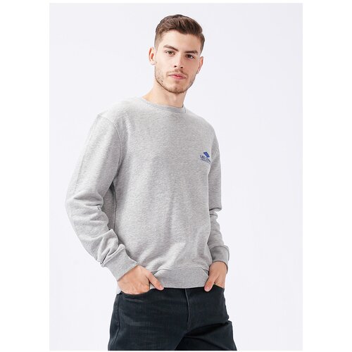Lee Cooper Men&amp;#039;s O Neck Gray Melange Sweatshirt 231 Lcm 241029 Neil Gr&amp;auml;&amp;deg; Melange Slike