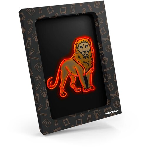 KIDYWOLF Illuminated Wall Decoration Kit 3-pieces Animals Slike
