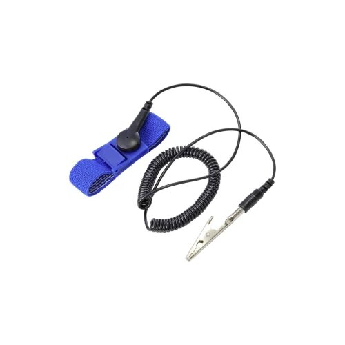 TRU COMPONENTS ESD ručni remen plava boja, crna uklj. kabel za uzemljenje pritisni gumb 9.52 mm (3/8") Cijene
