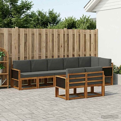  Set vanjskih sofa 8 kom. Prirodna i antracit Poliester Cene