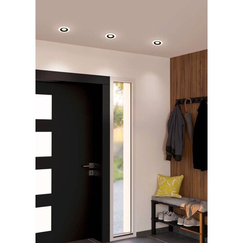 Eglo LED vgradni žaromet Calonge (Topla bela, Premer: 10 cm, 3 kos, Črna) Slike