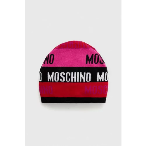 Moschino Volnena kapa roza barva