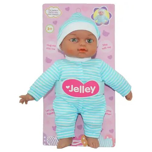 Magic Toys Jelley lutka v modri črtasti obleki 25cm Cene