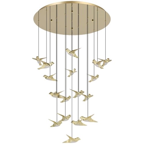 Eglo 390398 - led prigu&amp;scaron;iva luster na sajli paratebueno 17xLED/3W/230V zlatna Slike