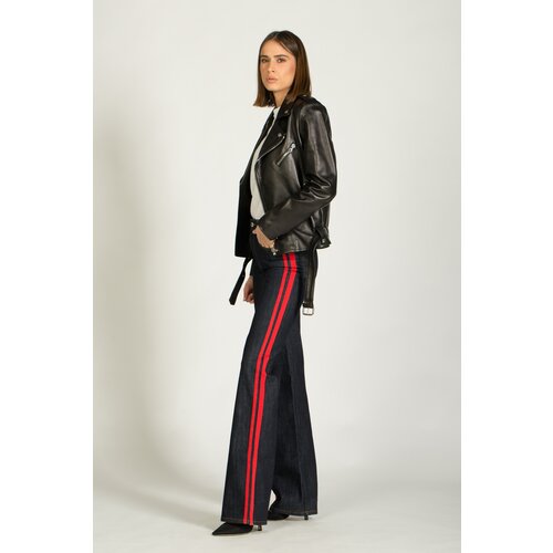 RED VALENTINO ženske pantalone teksas sa crvenim detaljima Slike