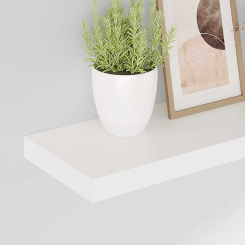  Plutajuće zidne police 2 kom sjajne bijele 50 x 23 x 3,8 cm MDF Slike