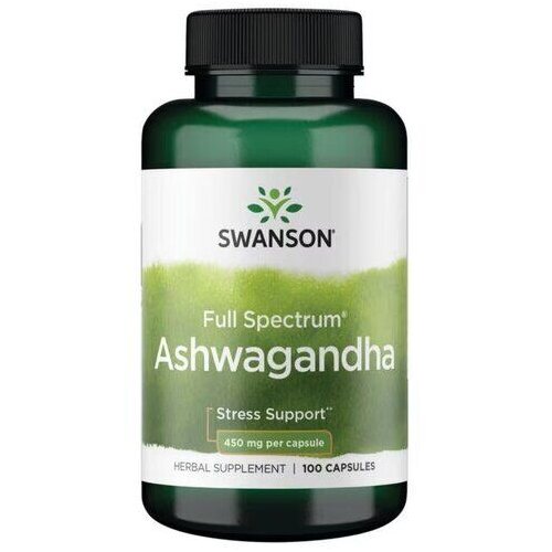 Swanson A&amp;scaron;vaganda, 450 mg, 100 kapsula Slike