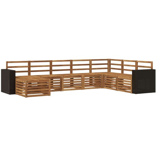 vidaXL Zunanja garnitura za sedenje 8 pcs Naravna Masiven les akacije, (5000280400) Cene