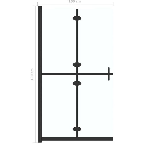 VidaXL Sklopiva pregrada za tu&amp;scaron;iranje prozirna ESG staklo 100 x 190 cm Slike