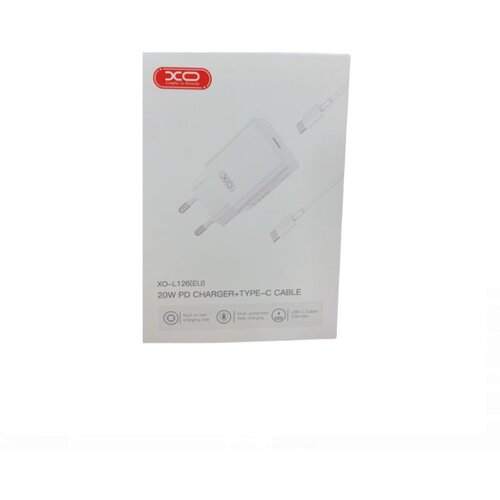 XO Kucni punjac L126 ulaz C PD 20W white + type-iPhone cable Slike