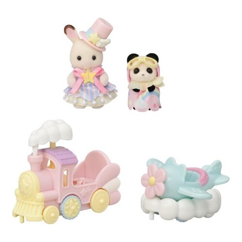 SYLVANIAN families amusement park ride set -plane & train- ( EC5819 ) Cene