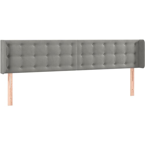 Maison Chic vzglavna omarica - nočna omarica - posteljna omarica z ušesi svetlo sivo 163x16x78/88 cm žamet, (21709971) Cene