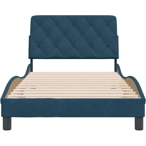 VidaXL okvir za krevet s uzglavljem plavi 100x200 cm bar&amp;scaron;unasti Slike