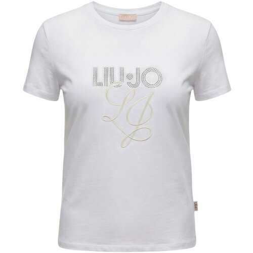 Liu Jo Majice s kratkimi rokavi ECS MODA WA6238 JS923 Bela Cene