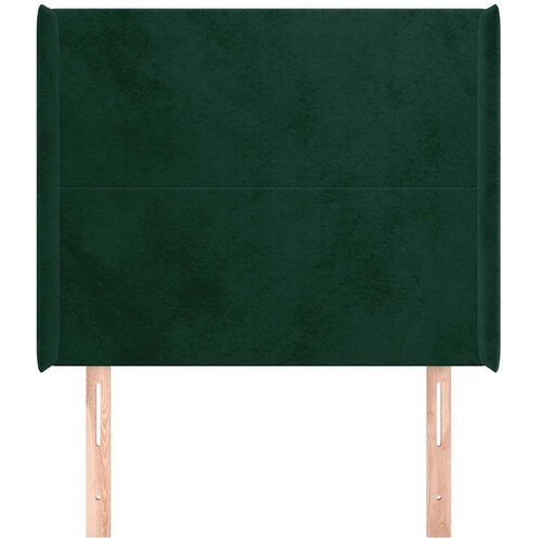  Uzglavlje s u&amp;scaron;ima tamnozeleno 83x16x118/128 cm bar&amp;scaron;unasto Slike