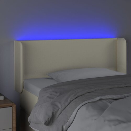  LED uzglavlje krem 83x16x78/88 cm od umjetne kože Slike
