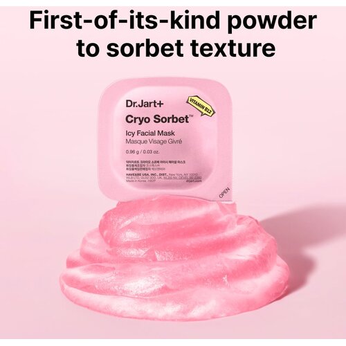 Dr.Jart+ Cryo Sorbet Icy Facial Mask vlažilna maska s hladilnim učinkom 3.06 g Slike