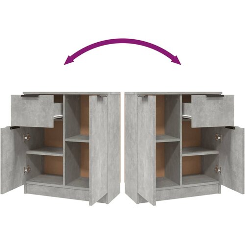 Komoda siva boja betona 60x30x70 cm od konstruiranog drva Slike