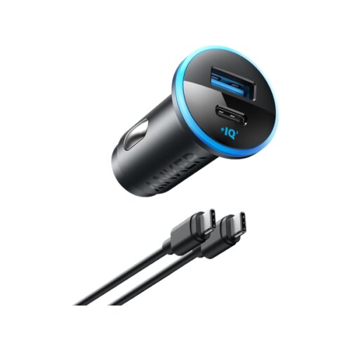 Anker 323 Car Charger (52.5W) Black, USB-A &amp;ndash; 22.5W Charging, USB-C &amp;ndash; 30W Charging Slike