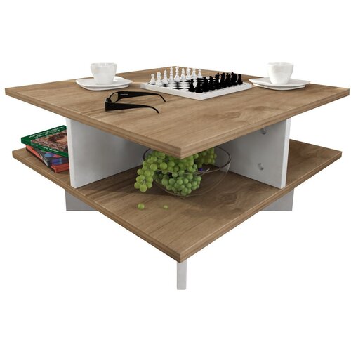 Decortie Pomožne mize Hamton - Walnut, White Kostanjeva Slike