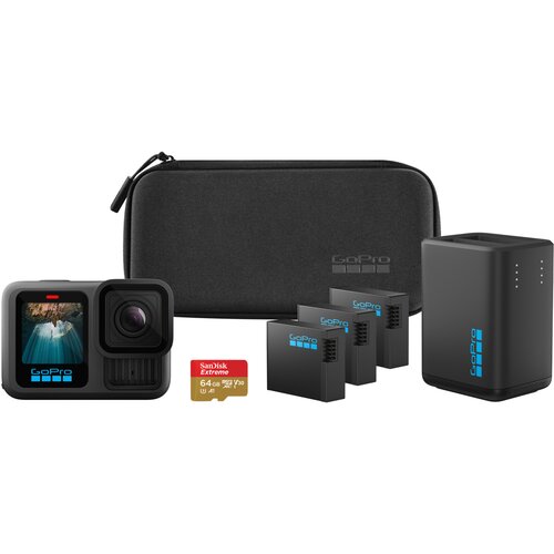 GoPro HERO13 Black Raz&amp;scaron;irjen paket z dodatno energijo Akcijska kamera Slike