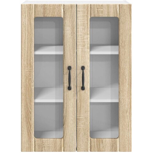  Zidni stakleni ormarić Lucca Hrast sonoma 60 x 31 x 80 cm Slike