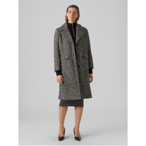 Vero Moda Grey-black women&amp;#039;s patterned coat Gaida - Ladies Slike