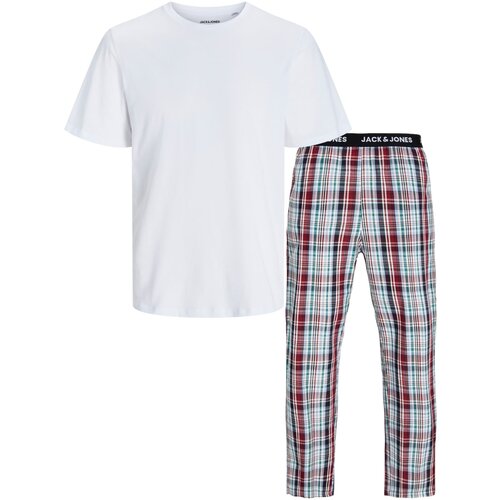 Jack & Jones Jednodijelna pidžama 'JACLUCA' zelena / karmin crvena / crna / bijela Cijene