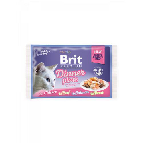 BRIT Premium by Nature brit pn cat delicate fileti u želeu dinner plate 340 g (4x85g) Slike