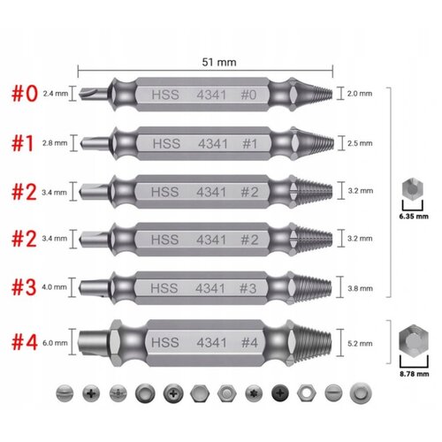 Silver Odstranjevalec po&amp;scaron;kodovanih vijakov 2, (20376567) Slike