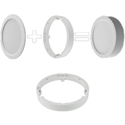 TES Okvir za nadgradno montažo LED panel okrogli 18W 3CCT IP54 Cene