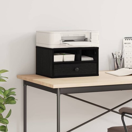 vidaXL Držač za printer Crni hrast 40 x 32 x 24 cm Konstruirano drvo Cijene