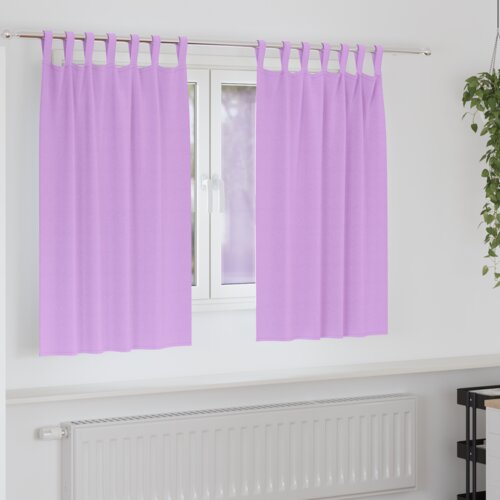 vidaXL Zavjese sa zavjesama 2 pcs Ljubičasta Poliester Cijene