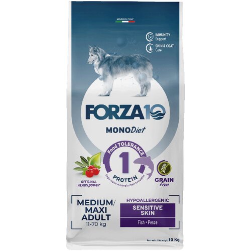 Forza10 Diet Dog Forza 10 Mono Diet Medium &amp;amp; Large Sensitive Skin s ribom - 2 x 10 kg Slike
