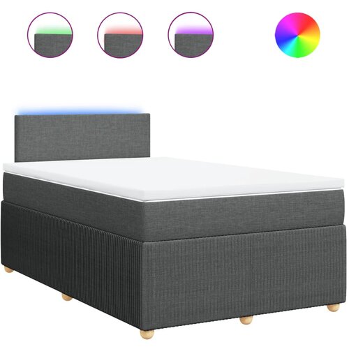 Maison Chic Box spring postelja - Vzmetna postelja z vzmetnico temno siva 120x200 cm blago SL4106, (21903987) Cene