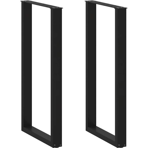  Noge za barski stol U-oblika 2 kom Crne 60 x (110-111) cm Čelik Cene