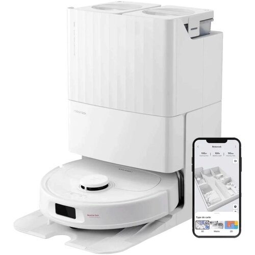 Roborock Robot usisavač sa stanicom za pražnjenje, 5200 mAh, WiFi - Qrevo S White Slike