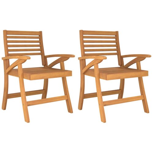  Vrtne stolice 2 kom 58 x 58 x 87 cm od masivnog bagremovog drva Slike