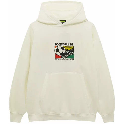 Pull&Bear Sweater majica travnato zelena / svijetlo crvena / crna / vuneno bijela