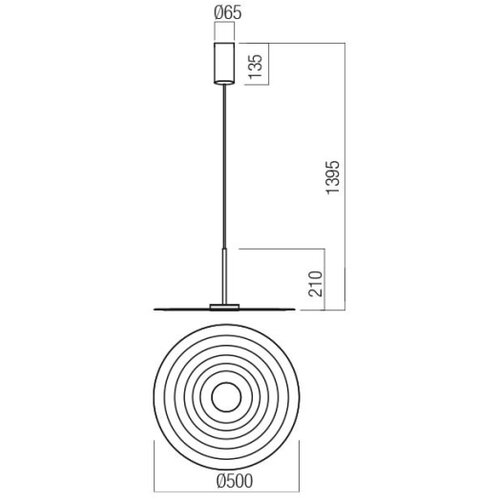  Redo 01-3044 - LED luster na sajli LAKE LED/13W/230V CRI 90 &amp;Oslash; 50 cm beli Slike