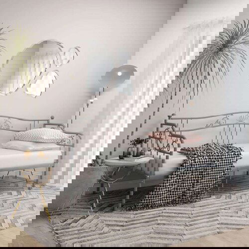  Posteljni okvir siv kovinski 90x200 cm, (20643218) Cene