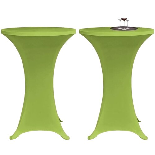 VidaXL Raztegljiva Prevleka za Mizo 2 kosa 70 cm Zelene Barve Slike