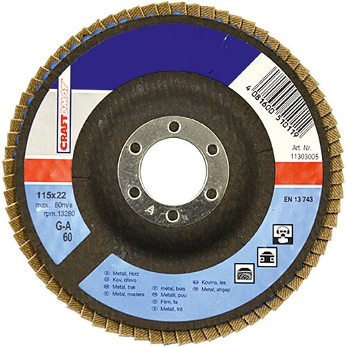 CRAFTOMAT brusna ploča za metal i drvo (Promjer rezne ploče: 115 mm, Granulacija: 60) Slike