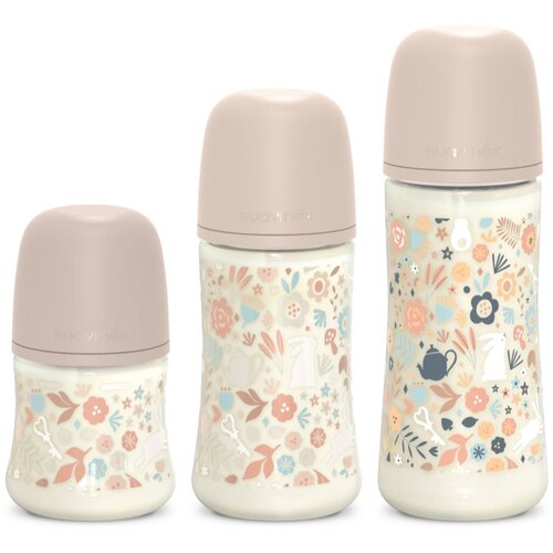 Suavinex Wonderland SX Pro Physiological Anti-Colic steklenička za dojenčke S Slow Flom 0 m+ Liberty Pink 150 ml Slike