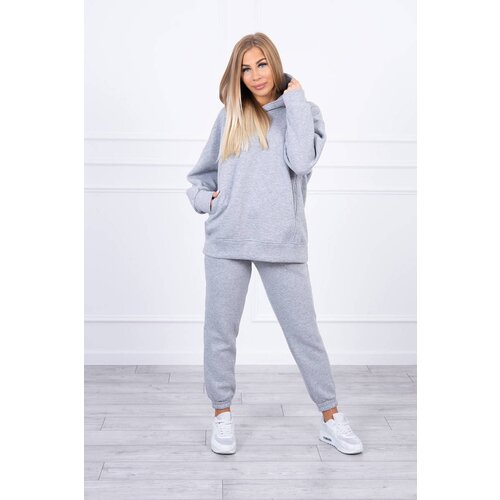 Kesi Insulated set with a sweatshirt in gray color Slike
