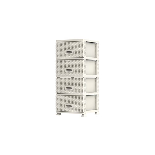 PLASTOFLEX Komodin 4/1 bijeli Slike