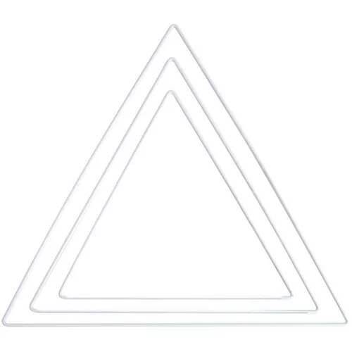 RAYHER Kovinski obroči, trikotnik, beli set 3, (20634017)