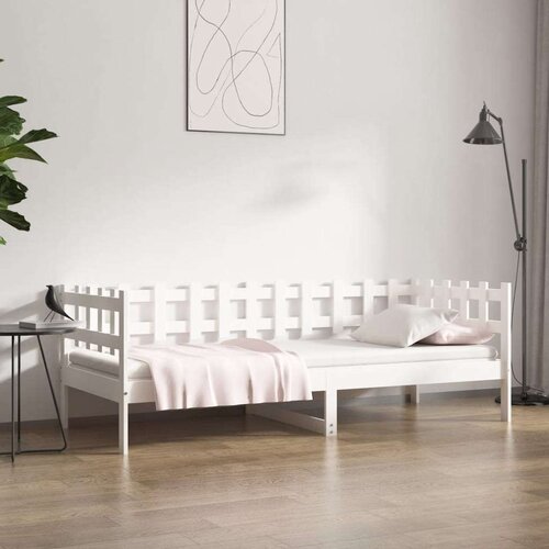  Dnevni krevet bez madraca bijeli 90 x 200 cm masivna borovina - Bijela 90 x 200 cm Cijene